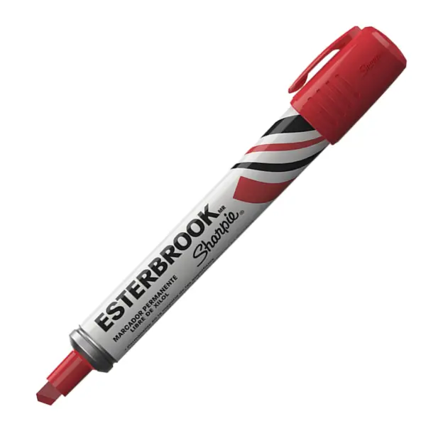Marcador Permanente Grueso Rojo Blíster Esterbrook