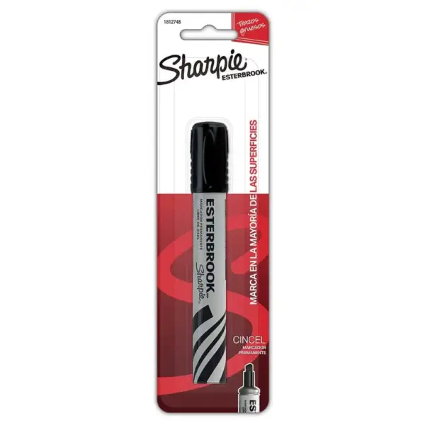 Marcador Permanente Grueso Negro Blíster Esterbrook